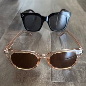 Stylish Black and Tan Sunglasses Set